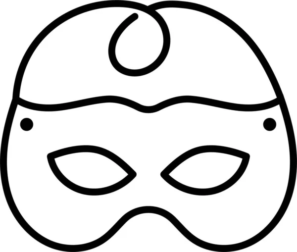 Máscara Carnaval Icono Mascarada — Vector de stock