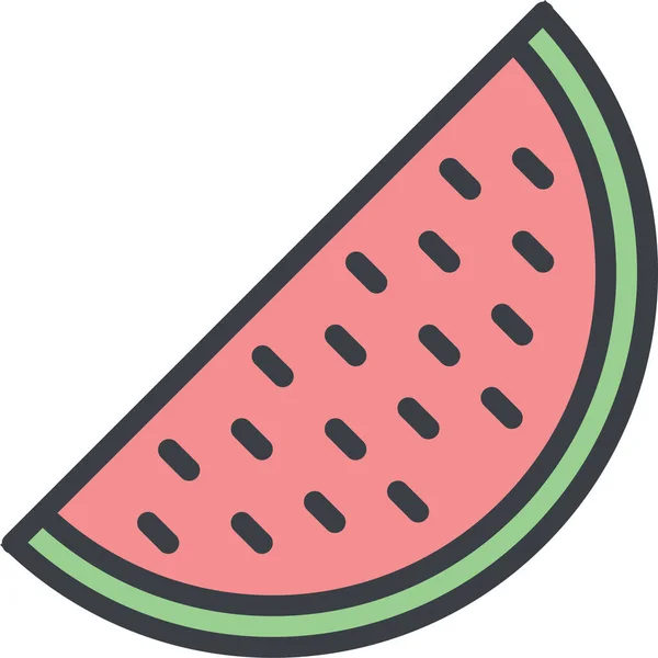 Eating Food Melon Icon Filledoutline Style — Stock Vector