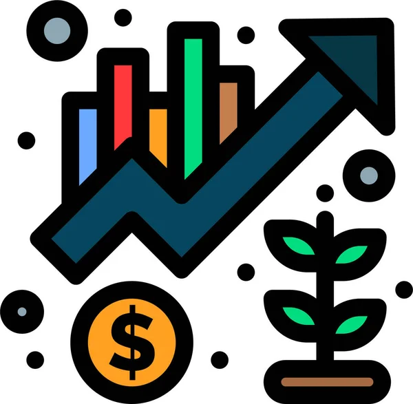 Diagram Tillväxt Management Ikon — Stock vektor