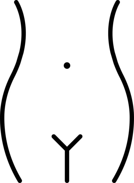 Anatomia Genitali Icona Ovarica — Vettoriale Stock