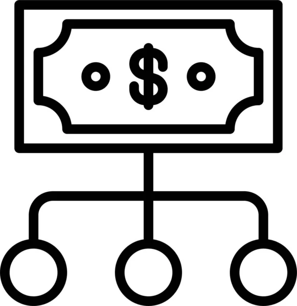 Ikona Hierarchii Dolara Współpracy — Wektor stockowy