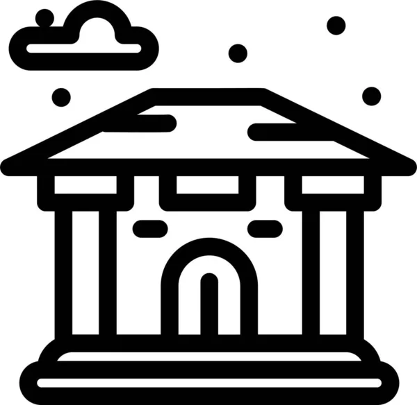 Banque Bâtiment Ville Icône Dans Les Villesurbainescatégorie Signe — Image vectorielle