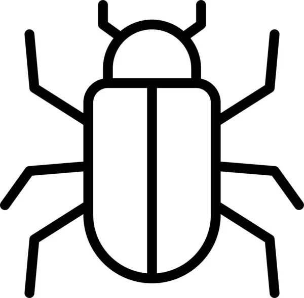 Bug Icône Infectée Par Ordinateur — Image vectorielle