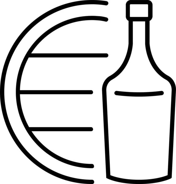 アルコールバーボトルのアイコン — ストックベクタ