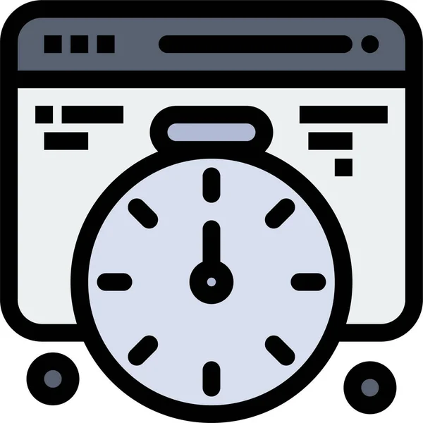 Іконка Часу Розробки Веб Сайту — стоковий вектор