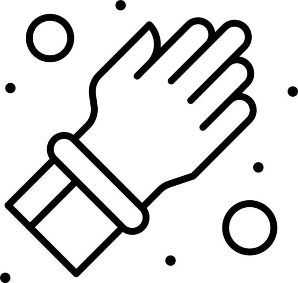 Vård Handske Handske Ikon — Stock vektor