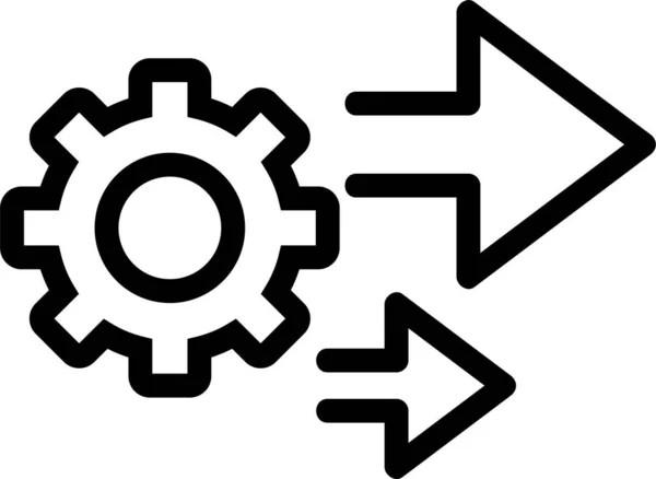 Automatisierung Kontur Fabrik Symbol — Stockvektor