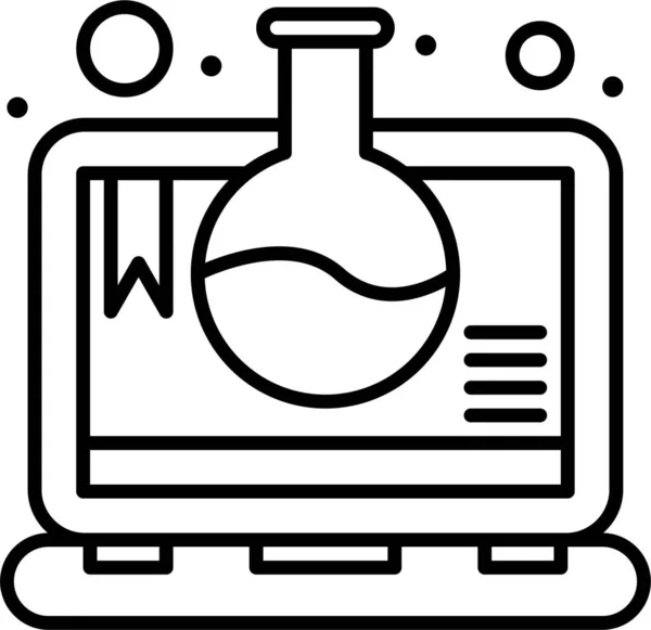 Icône Ordinateur Portable Laboratoire Éducation Dans Catégorie Educationschoollearning — Image vectorielle