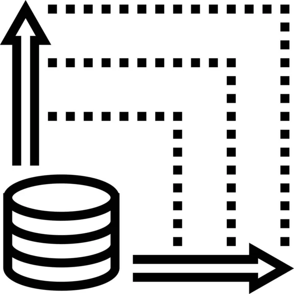 Monitoring Digital Processing Icon Outline Style — Stock Vector