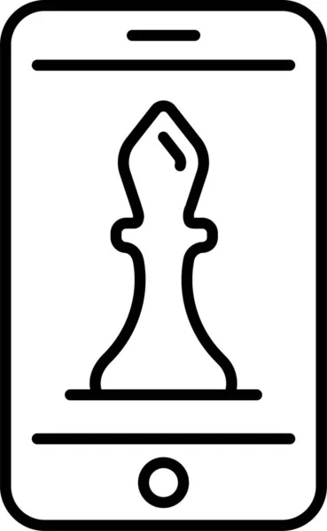 Значок Штучного Шахового Комп Ютера — стоковий вектор