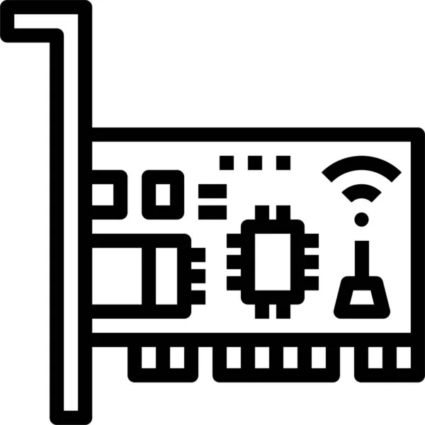 Ícone Hardware Chipset Cartão — Vetor de Stock