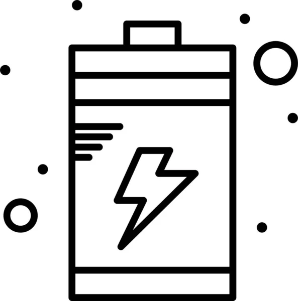 Icono Del Dispositivo Carga Batería Estilo Esquema — Vector de stock