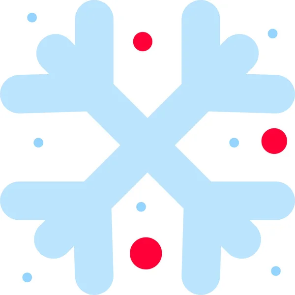Sněhová Vločka Zimní Ikona — Stockový vektor