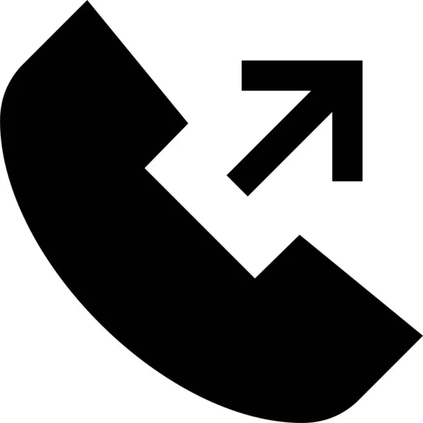Call Outgoing Communication Icon Solid Style — Διανυσματικό Αρχείο