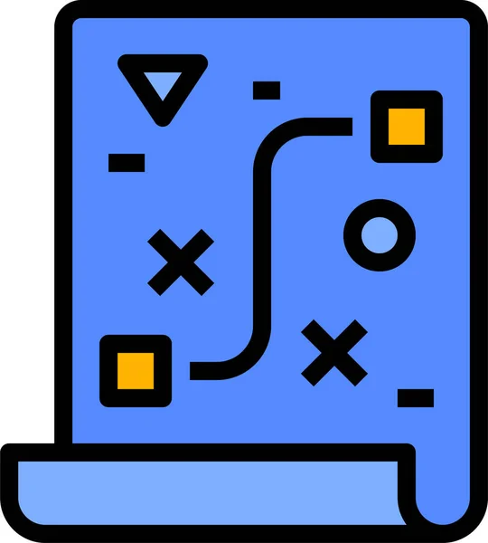 Ícone Solução Plano Meta Estilo Filledoutline — Vetor de Stock