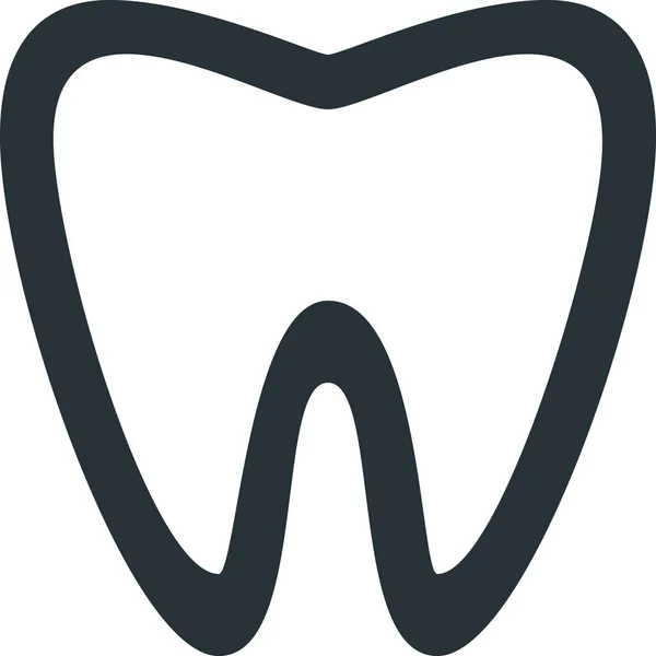 Cavité Dentiste Icône Orale Dans Style Contour — Image vectorielle