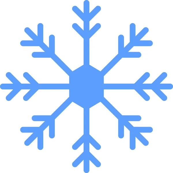 Christmas Cold Frost Icon Flat Style — Stock Vector