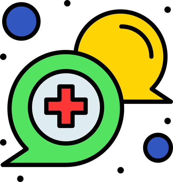 Chat Kommunikation Medizinische Ikone — Stockvektor