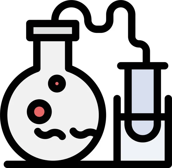 Kolf Lab Wetenschap Icoon Filedoutline Stijl — Stockvector