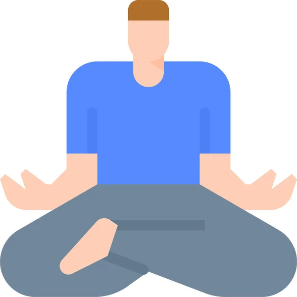 Meditação Relaxar Ícone Relaxamento —  Vetores de Stock