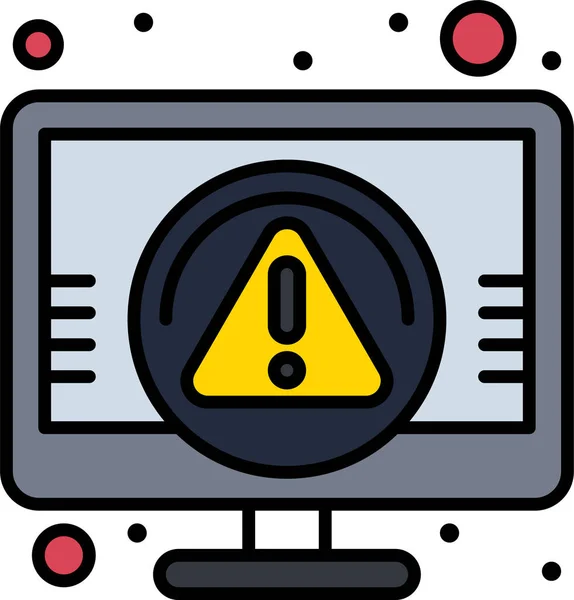 Computer Data Error Icon Computerinternetsecurity Category — Stock Vector