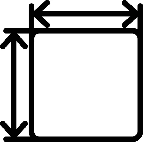 Art Centimètre Contour Icône — Image vectorielle