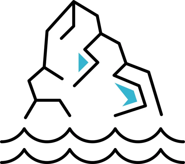 Winter Water Snow Icon — Stock Vector
