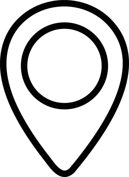 Kontur Lageplan Symbol Umrissstil — Stockvektor