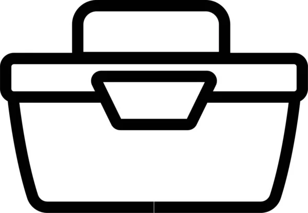 Container Voedselpakket Pictogram — Stockvector