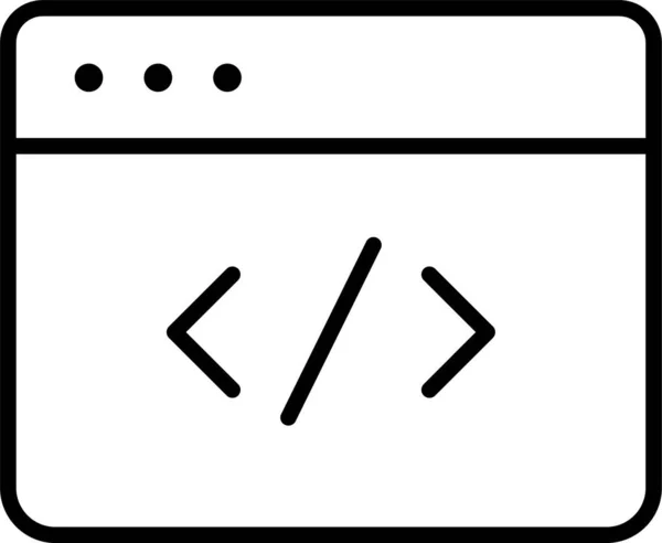 Ikona Propojení Kódu Prohlížeče — Stockový vektor