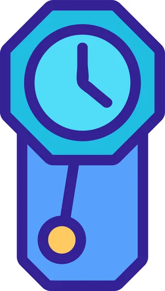 Reloj Geométrico Icono Moderno — Vector de stock