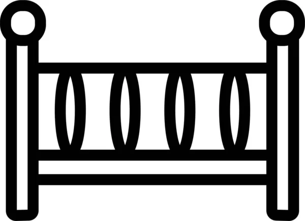 Łóżeczko Dziecięce Wiszące Ikona Kategorii Niemowlętachdzieciństwo — Wektor stockowy