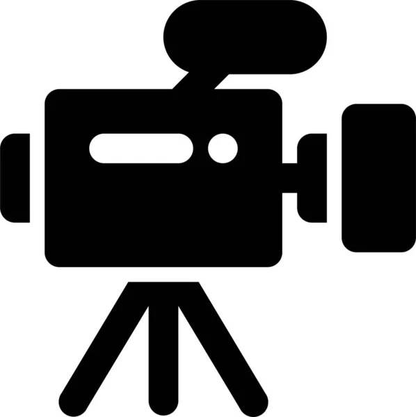 Електронна Іконка Пристрою Фотоапарата Суцільному Стилі — стоковий вектор