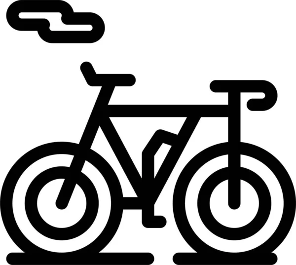 Fahrrad Als Verkehrsikone — Stockvektor