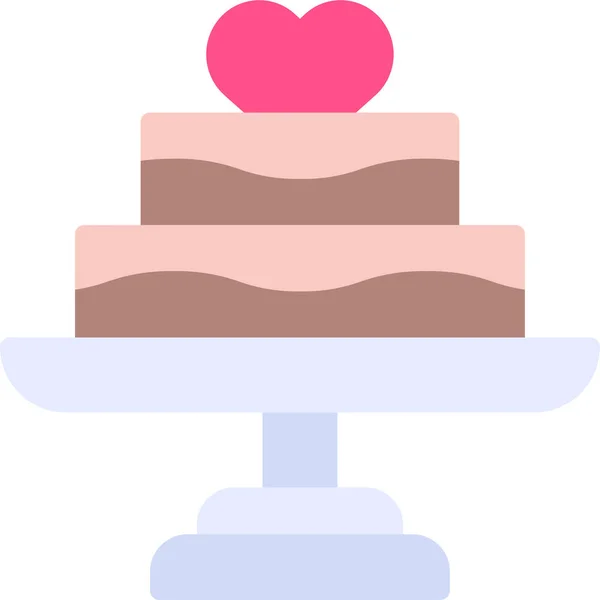 デザートケーキ甘いアイコンのラバランスカテゴリ — ストックベクタ