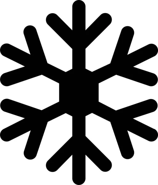 Weihnachtliche Frostsymbole Soliden Stil — Stockvektor