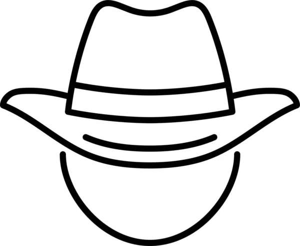 Icono Sombrero Vaquero Rebosante — Vector de stock