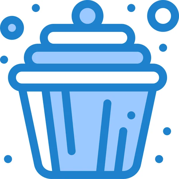 Dort Cup Cupcake Icon Filledoutline Style — Stockový vektor