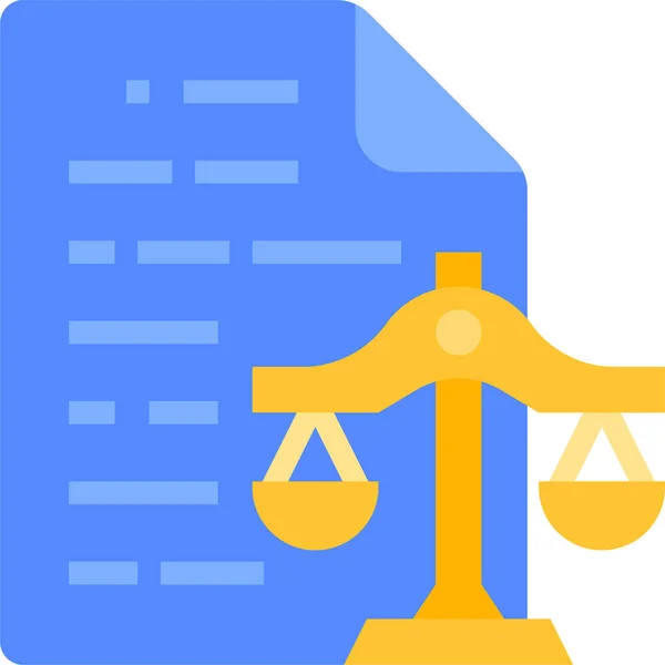 Εικονίδιο Του Δικαίου Επιχειρηματικών Εγγράφων Στην Κατηγορία Διαχείρισης Επιχειρήσεων — Διανυσματικό Αρχείο