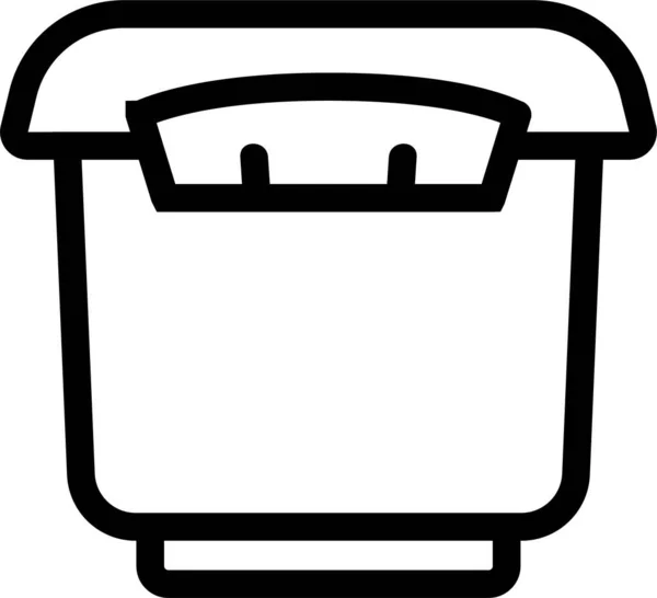 Lebensmittel Ikone Geschlossenen Container — Stockvektor