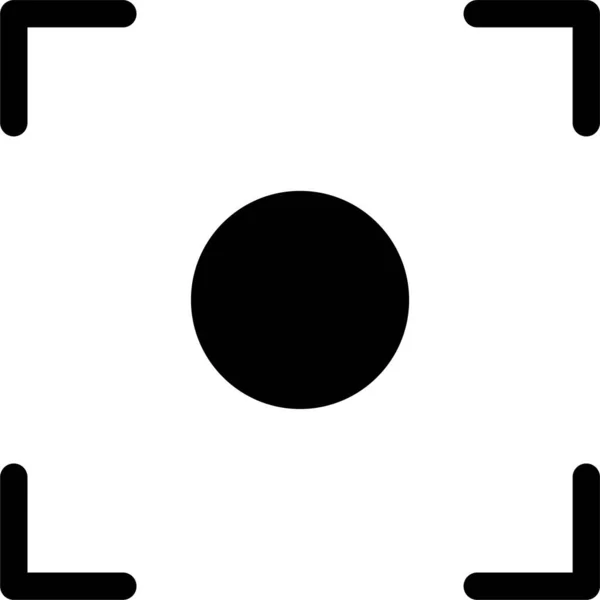 Иконка Фокуса Изображения Круга Твердом Стиле — стоковый вектор