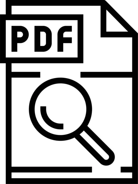 以轮廓样式查找Pdf文件图标 — 图库矢量图片