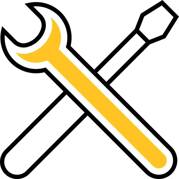 Repairs Overclocking Wrench Icon — Stock Vector