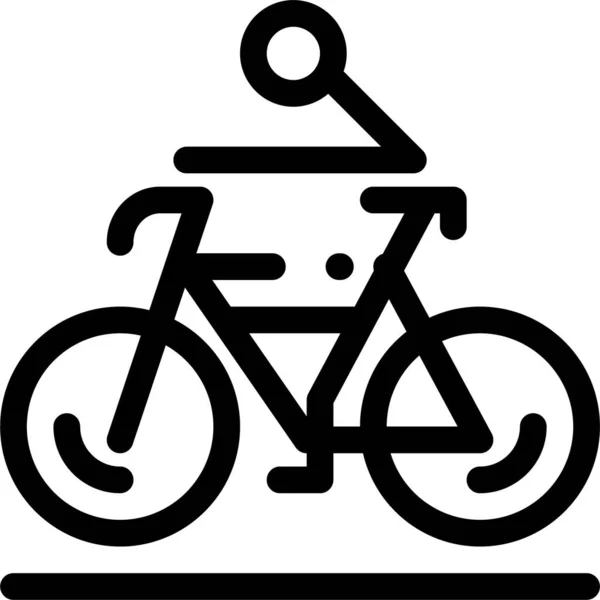 Actividad Bicicleta Icono Bicicleta Estilo Esquema — Archivo Imágenes Vectoriales