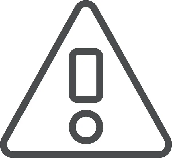 Alerta Alerta Icono Atención Estilo Esquema — Vector de stock