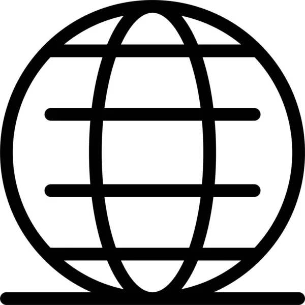 Ikona Bezpieczeństwa Internetu Globu — Wektor stockowy