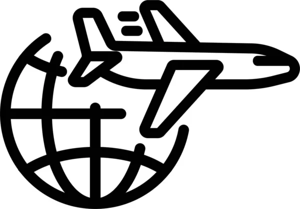 航空图标 轮廓式 — 图库矢量图片