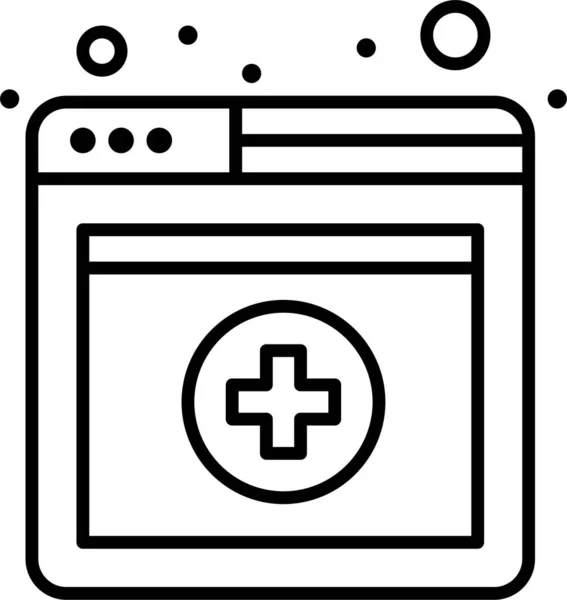 Symbol Für Medizinische Online Dienste — Stockvektor