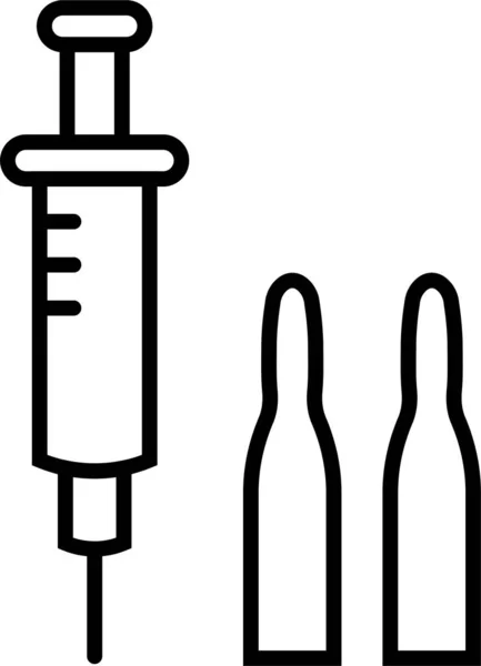 Ampoule Injections Icône Liquide — Image vectorielle