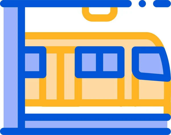 Metro Icono Transporte Público Estilo Filledoutline — Vector de stock